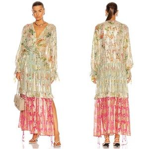 Hemant & Nandita Miyu Kaftan Maxi Dress Size Small